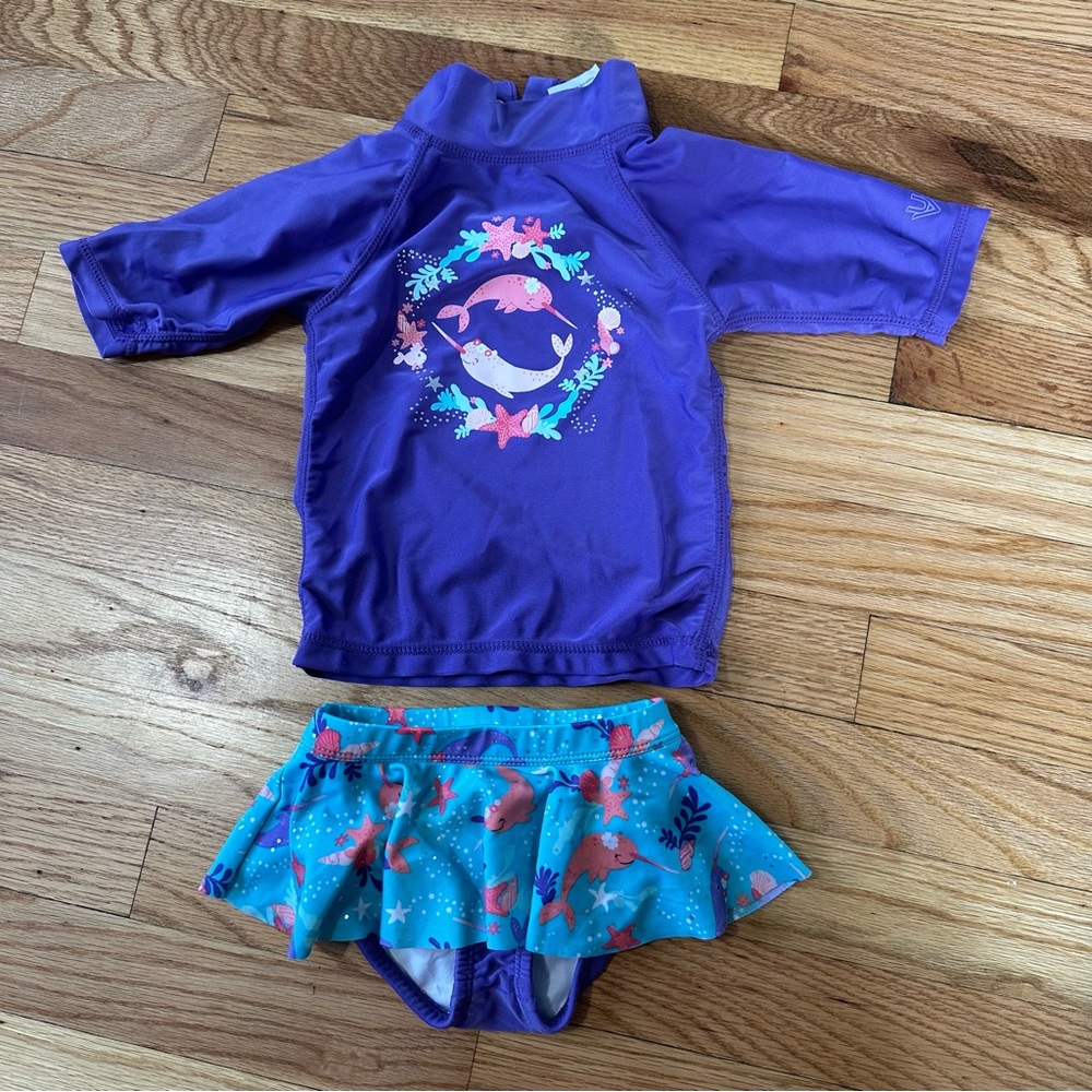 UV Skinz Kids Purple and Blue Swim Set Sz 2T
